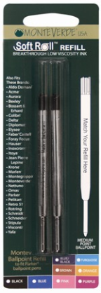 SoftRoll™ Ballpoint Ink refill - fits Parker® by MonteVerde®....2 pack SoftRoll™ Ballpoint Ink refill - fits Parker® by MonteVerde®....2 pack