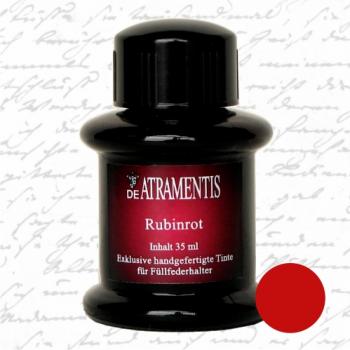 Ruby Red Premium Fountain Bottled Ink by De Atramentis® 45 ml glass bottle