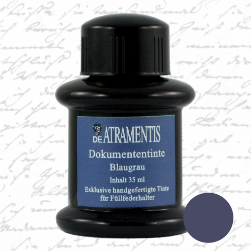 Document Ink-Blue Grey Ink by De Atramentis® 45 ml glass bottle