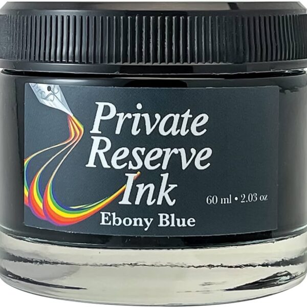 Ebony Blue Fountain Pen 60 mL Bottle Ink from Private Reserve Ink®