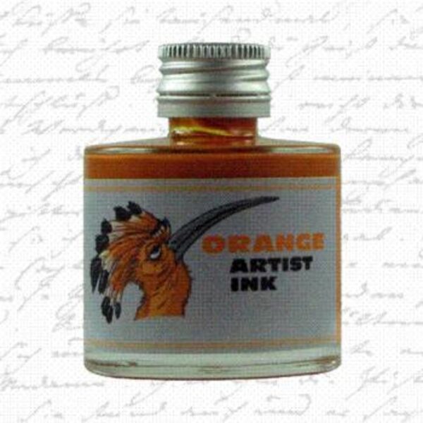 Artist Orange Ink from De Atramentis® 50 ml glass bottle