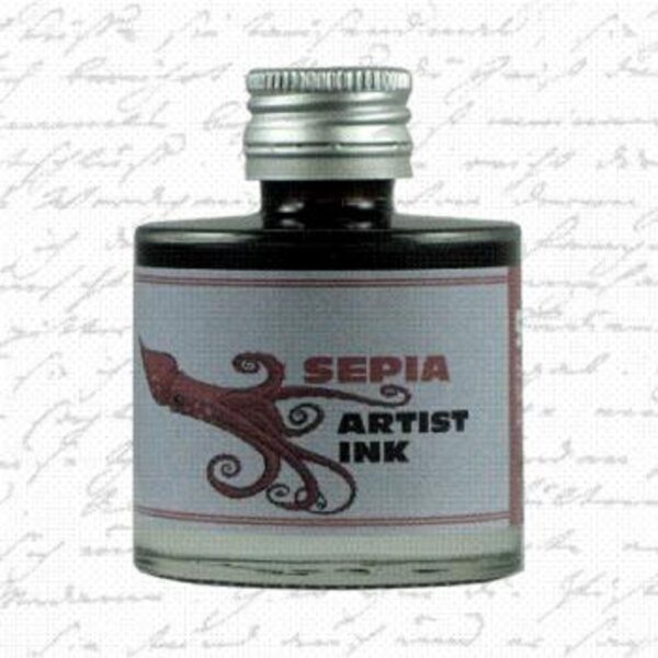 Artist Sepia Ink by De Atramentis®50 ml glass bottle