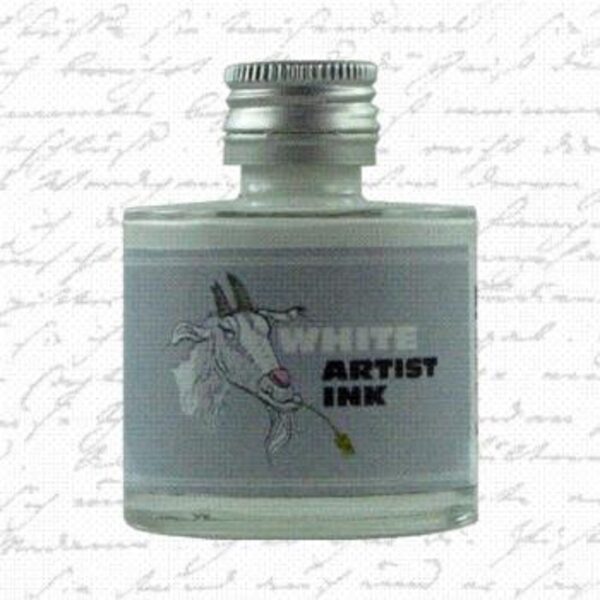 Artist White Ink from De Atramentis® 50 ml glass bottle
