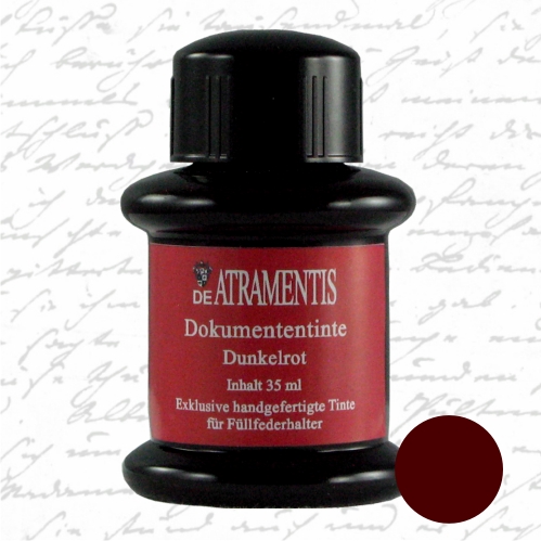 Document Ink-Dark Red Ink by De Atramentis®50 ml glass bottle