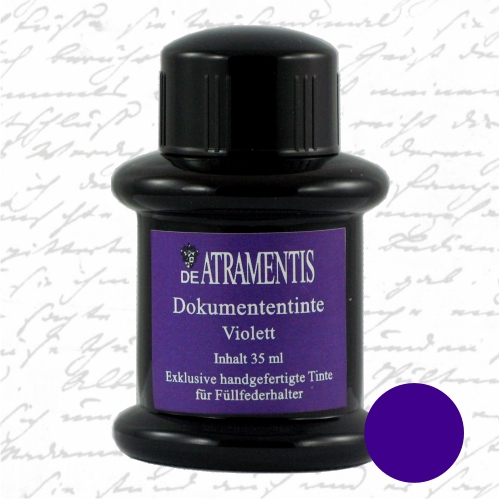 Document Ink-Violet by De Atramentis® 45 ml glass bottle