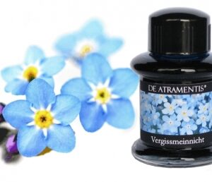 Forget-Me-Not Flower Scented/Forget Me Not Blue Premium Bottled Ink by De Atramentis® 45 ml glass bottle
