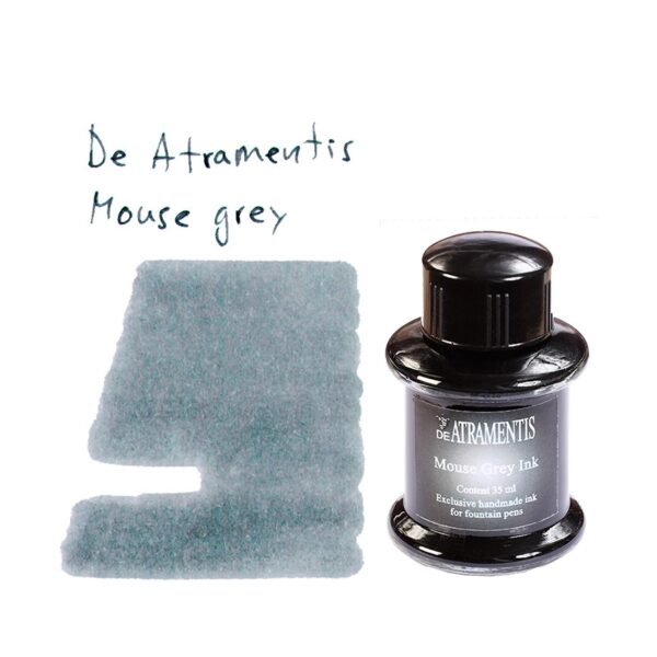 Mouse Grey Premium Fountain Pen Bottle Ink by De Atramentis® 45 ml glass bottle