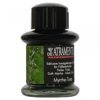Myrrhe Scented/Turquoise Premium Bottled Ink by De Atramentis ® 45 ml glass bottle