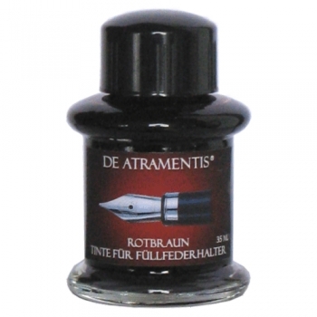 Red Brown Premium Fountain Pen Bottled Ink by De Atramentis® 45 ml glass bottle