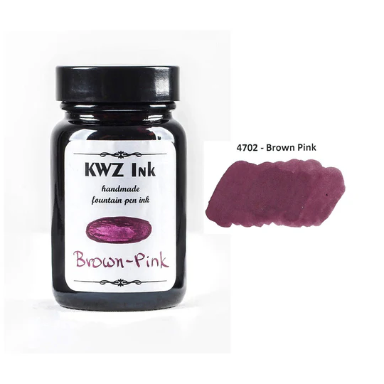 Brown Pink Handmade Fountain Pen Ink from KWZ Ink