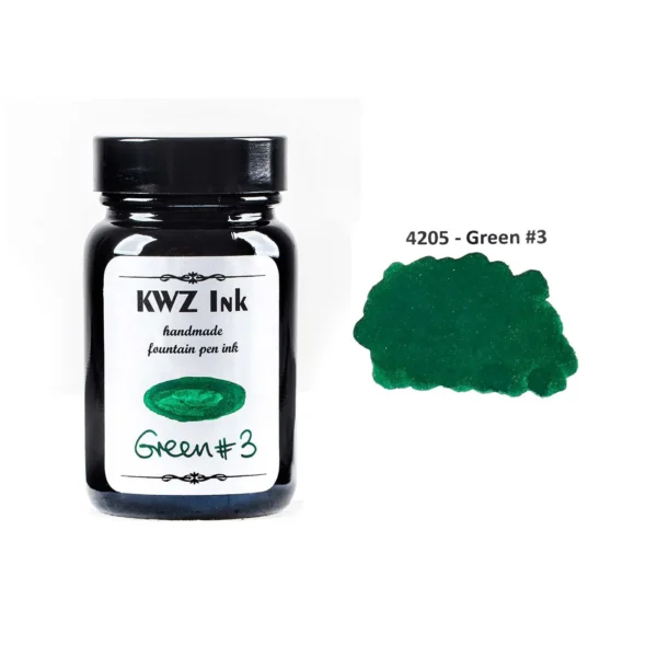 Green #3 Handmade Fountain Pen Ink from KWZ Ink