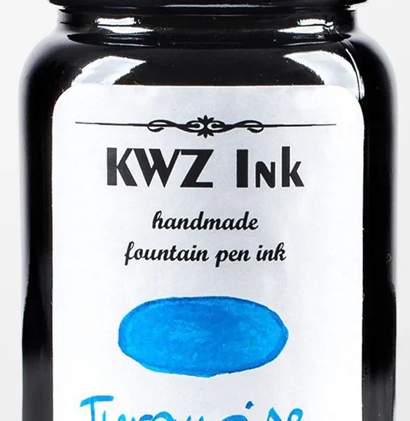 Turquoise Handmade Fountain Pen ink from KWZ Ink