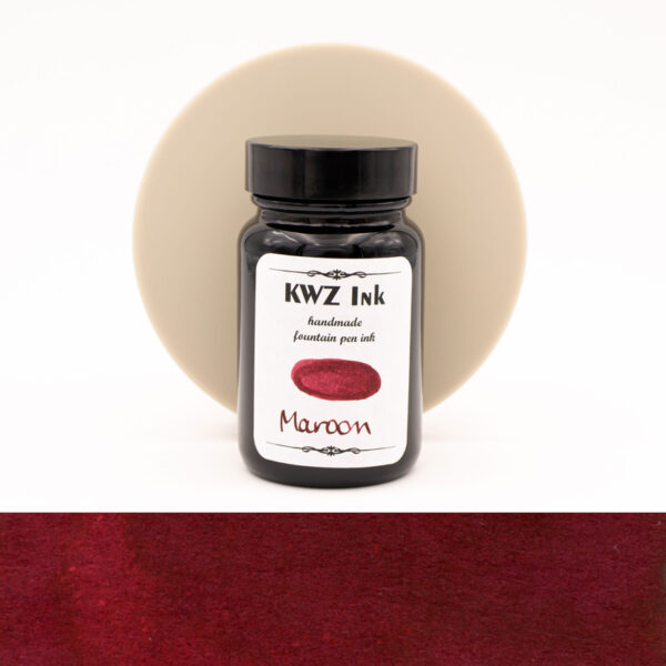 Maroon Handmade Fountain Pen Ink from KWZ Ink
