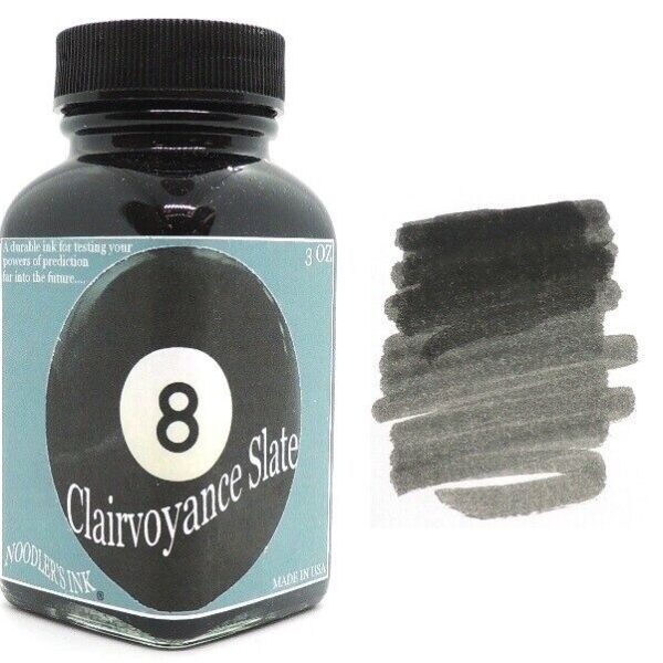 Clairvoyant Slate_Bulletproof Grey Fountain Pen Bottled Ink by Noodlers Ink
