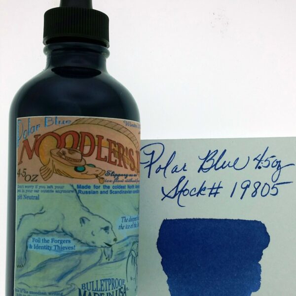 Polar Blue Bottled Ink 4.5 oz by Noodler's Ink®....free eyedropper FP