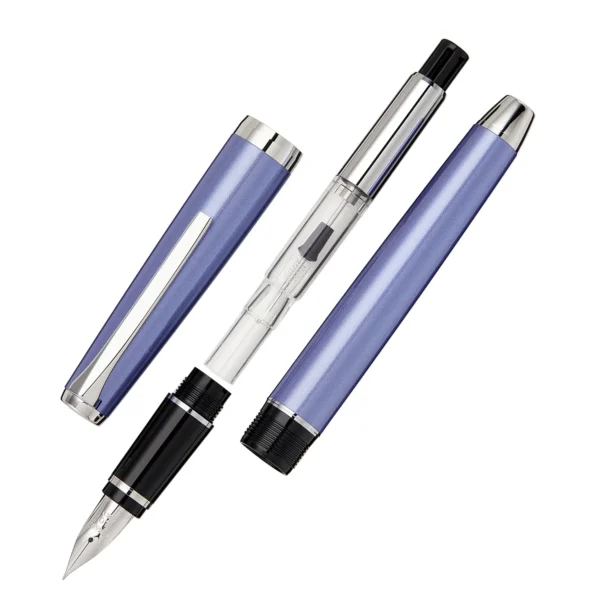 Pilot® Falcon Metal Sapphire Fountain Pen-Fine 14kt gold nib