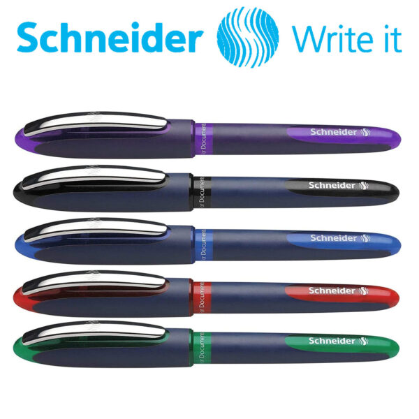Schneider® One Business Rollerball Pens [0.6 mm line]...five color pack