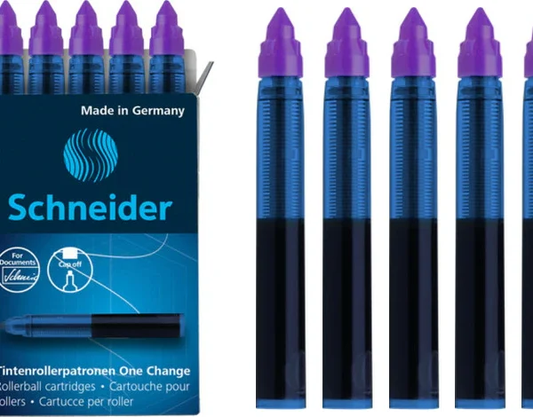 Schneider® One Change Violet Cartridge Rollerball Refill 854 [0.6 mm] Two Packs of 5
