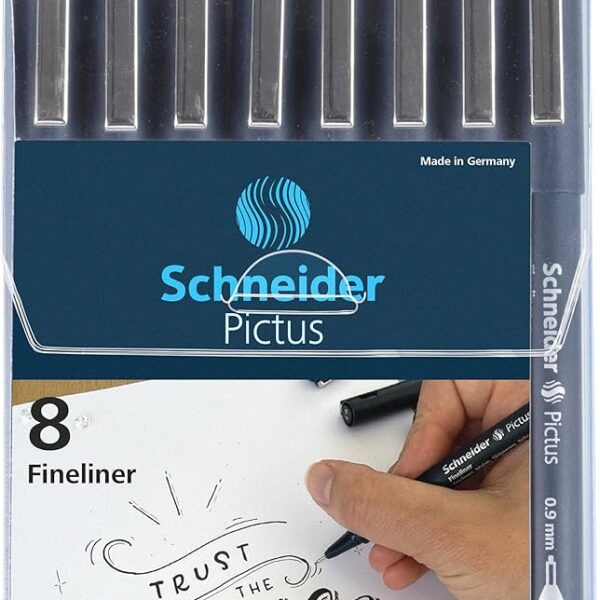Schneider® Pictus Wallet 8X Fineliners [8 different line sizes]