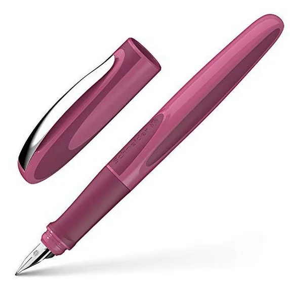 Schneider® Ray Boysenberry Fountain Pen [medium stainless steel nib]-free box of cartridges included