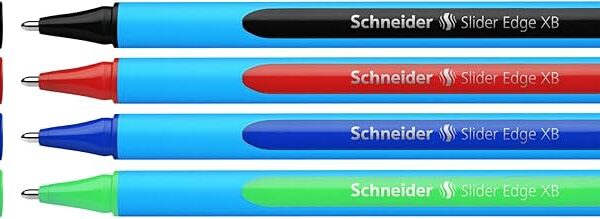 Slider Edge XB Color Ballpoint 4 Pack by Schneider® Black, Red, Blue & Green