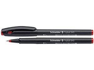 Topball 845 Rollerball Red 0.5 mm line by Schneider®-TWO PACK