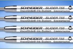 Slider 755 Medium Red Ink Refills by Schneider® [ViscoGlide® ink technology]