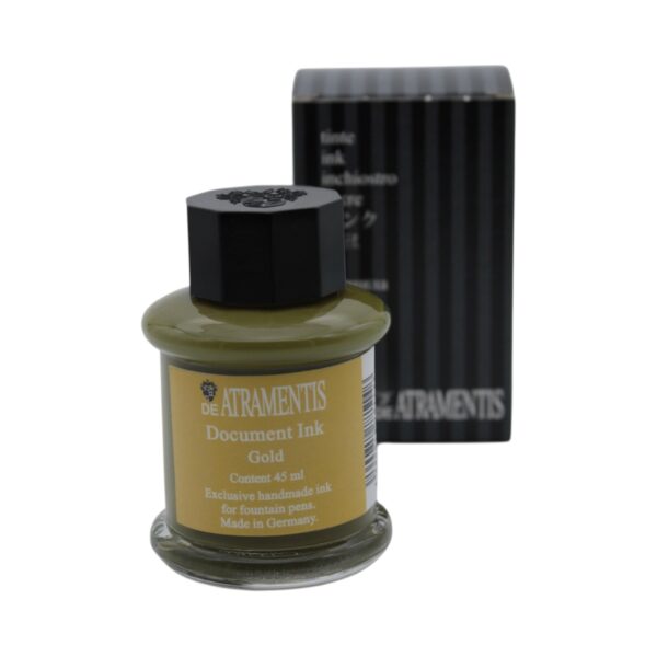 Document Ink-Gold by De Atramentis® 45 ml glass bottle