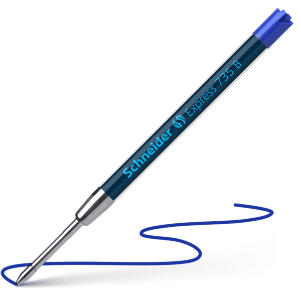 Schneider® Express 735 Blue Broad Ballpoint Pen Ink Refills [fits Parker®]-2pk
