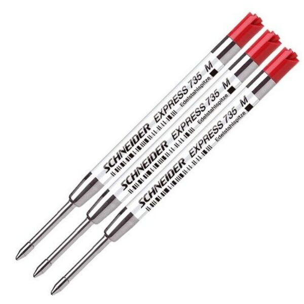 Schneider® Express 735 Red Medium Ballpoint Pen Ink Refills [fits Parker®]-2pk