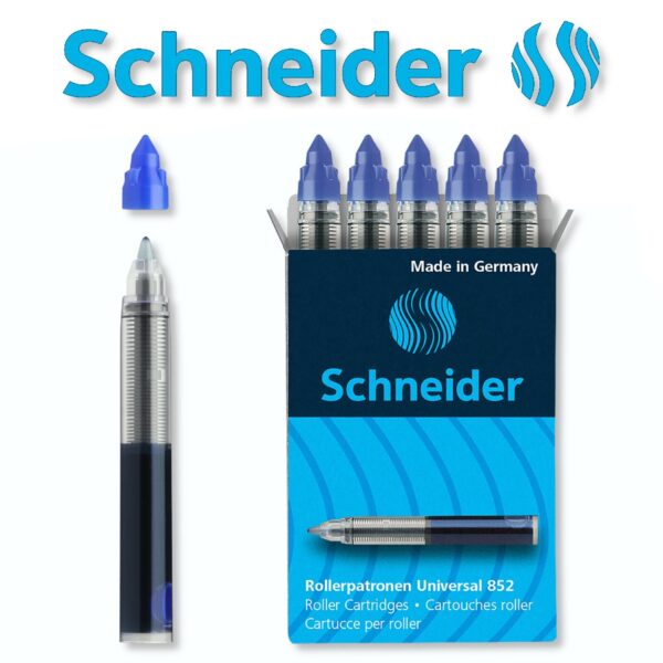 Schneider® One Change Blue Cartridge Rollerball Refill 854 [0.6 mm] Two Packs of 5
