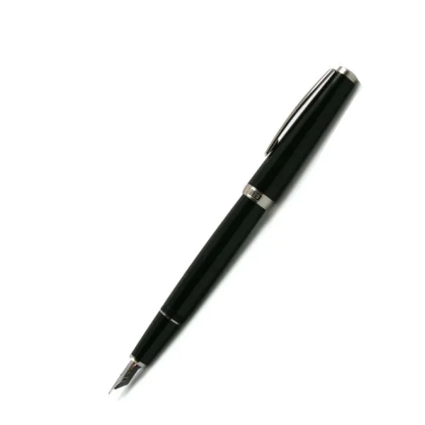 Classic Palladium Black Converter Fountain pen by Cleo Skribent®-Fine stainless steel nib