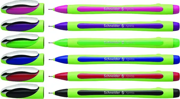 Xpress Fineliner 0.8 mm Assorted 6 Color Pack by Schneider