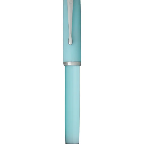 Scholar Aquamarine Blue Fountain Pen Steel Trim with Zebra G Nib by Osprey Pens®