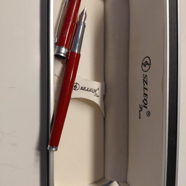 Series 600 Red Fountain Pen by SZ Leqi®-Medium Nib