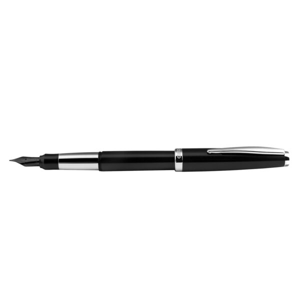 Colour Classic Black Converter Fountain Pen by Cleo Skribent®-Medium Nib