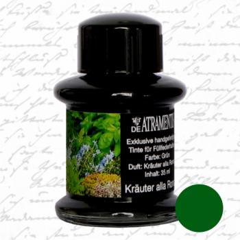 Herbs alla Roma/Green Handmade Premium Fountain Pen Bottled Ink by De Atramentis®-45ml