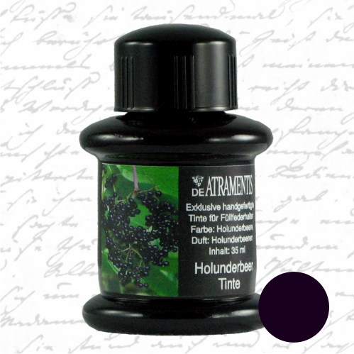 Elderberry Fruit/Deep Burgundy Handmade Premium Fountain Pen Bottled Ink by De Atramentis®-45ml