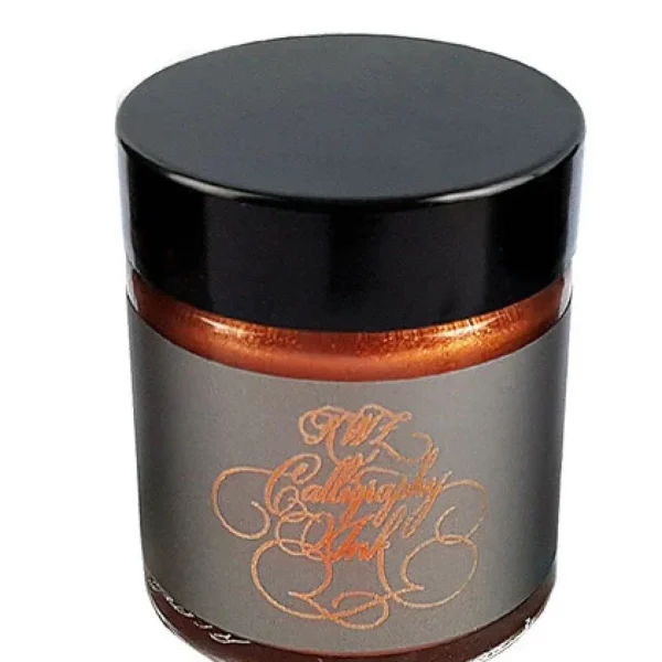 Copper Red Calligraphy Ink from KWZ Ink for use in DIP PENS 25 ml glass bottle
