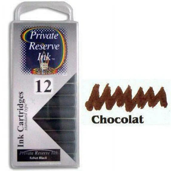 Chocolat International Ink Cartridges [12 per pack] by Private Reserve Ink®/Yafa Brands®