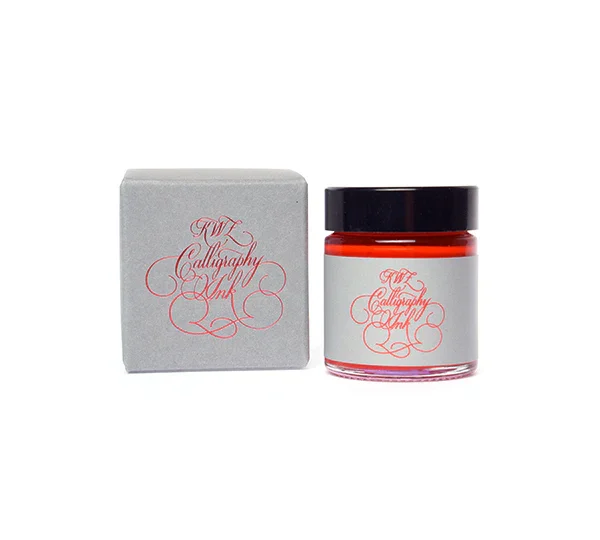 Red Calligraphy Ink from KWZ Ink for use in DIP PENS 25 ml glass bottle
