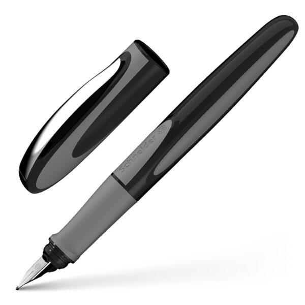 Schneider® Ray Onyx Fountain Pen [medium stainless steel nib]-free box of cartridges included