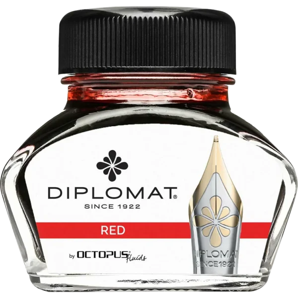 Diplomat®Red Fountain Pen Bottle Inks 30 ml [Octopus]