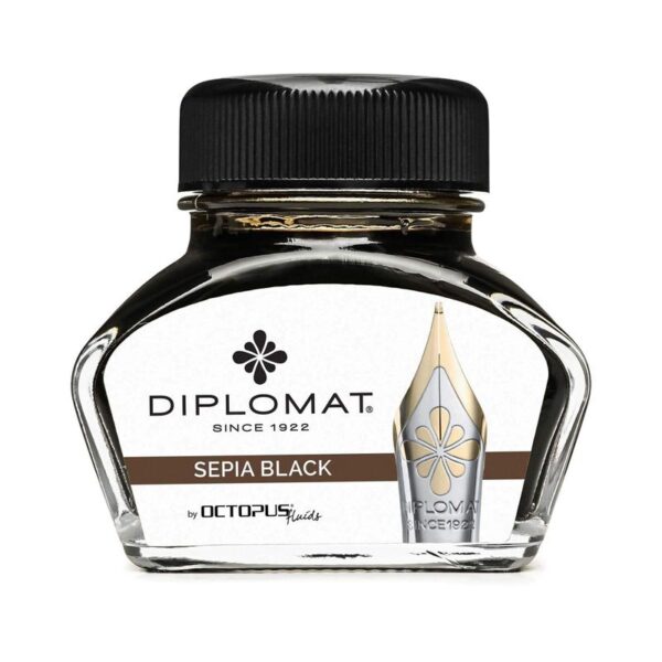 Diplomat® Sepia Black Fountain Pen Bottle Inks 30 ml [Octopus]