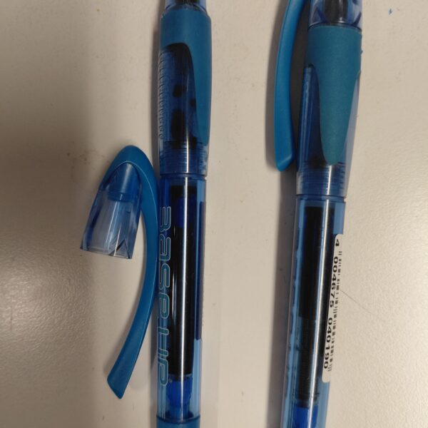 Base Up Refillable Roller Ball Pen-Blue 2pk