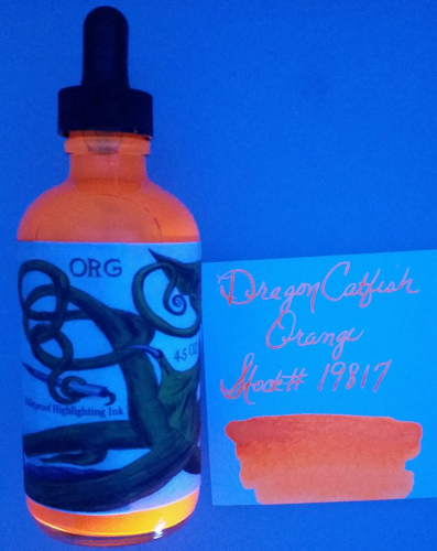 Dragon Catfish Orange Highlighter 4.5 oz Ink